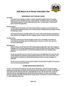 Safe Return to In-Person Instruction Plan rev | Reid Traditional Schools